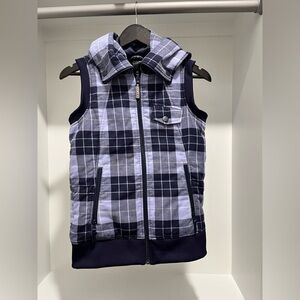 Burton Dry Ride Starr Plaid Flannel Insulated Vest Women's XS snowboard ski